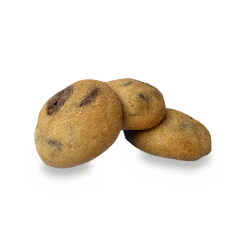Three classic chocolate-chip cookies