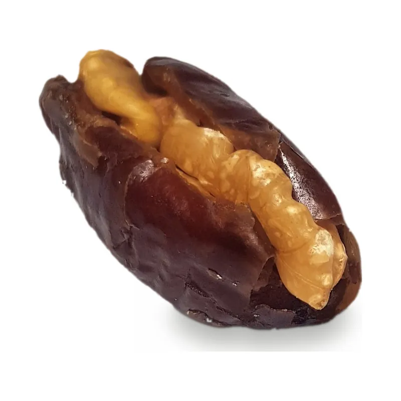 A date filled with a walnut