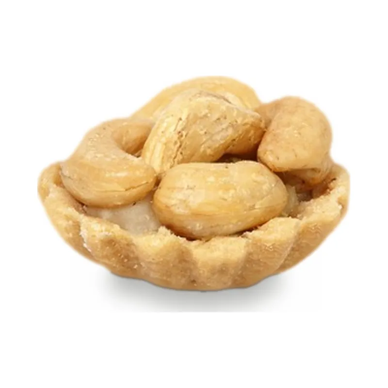 A tartlet filled with cashews