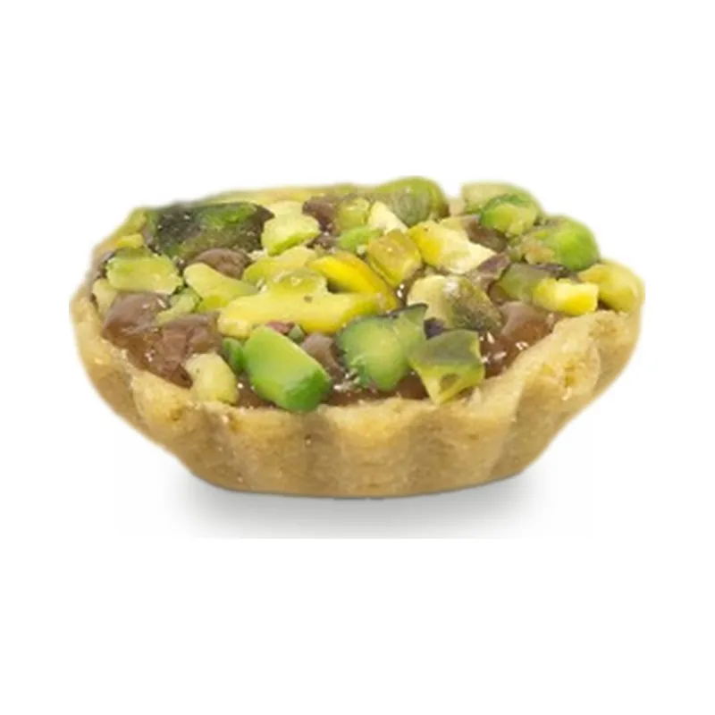 A tartlet filled with mixed nuts and pistachio