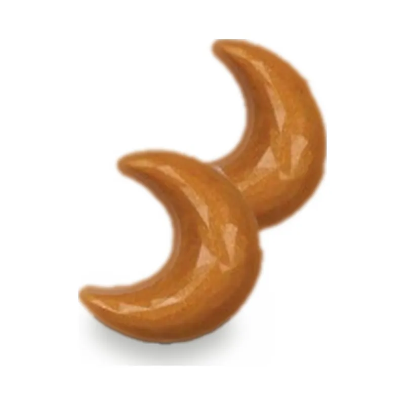 Caramel crescent-shaped chocolates