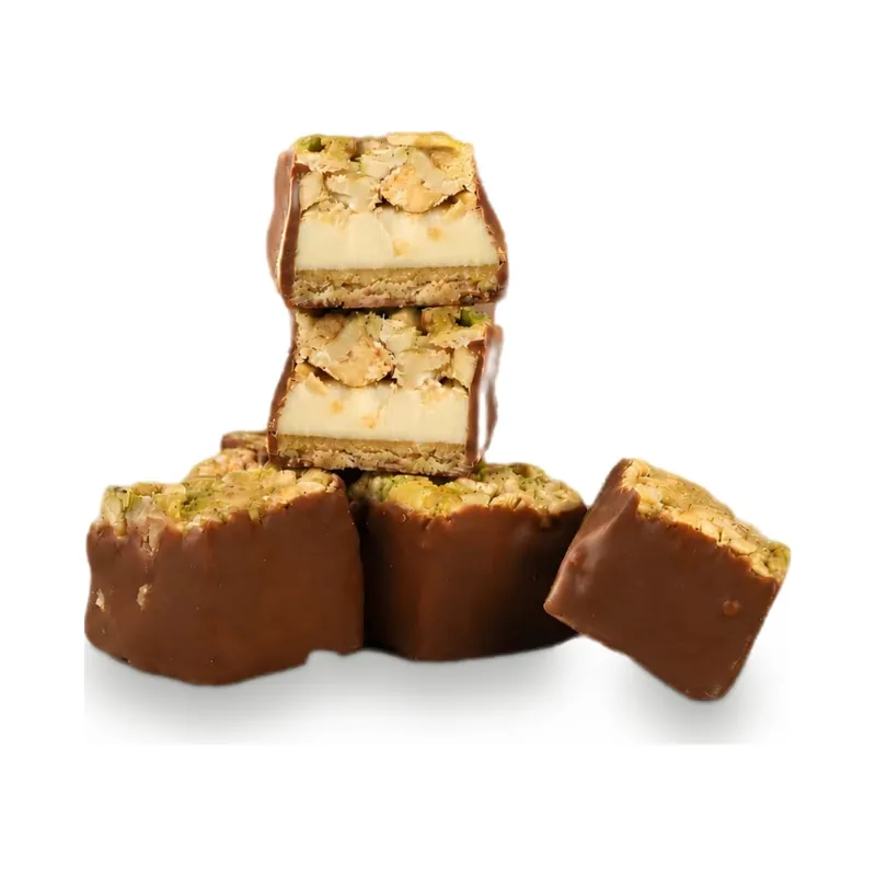 Stacked crispy nut bars