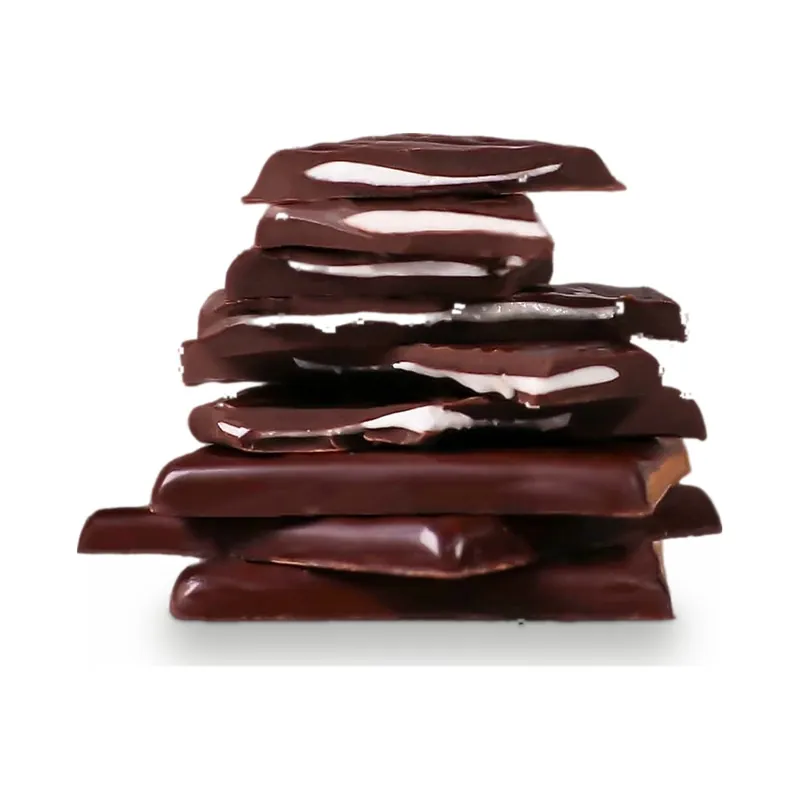 Stacked dark chocolate bark