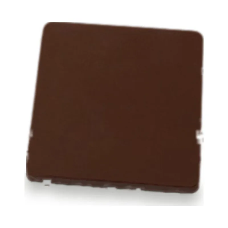 A plain dark chocolate square